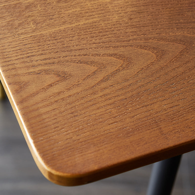 Industrial Brown Rectangle Shape Table Wood Standard Dining Table for Kitchen Clearhalo ' dining_table' 'Dining Tables & Seating' 'Dining Tables' 'furn' 'furn_dining_table' 'Furniture' 'furniture_dining_table' 'Kitchen & Dining Furniture' 'kitchen&dining_furn' 'kitchen' 'kitchen_dining_table' 4288215