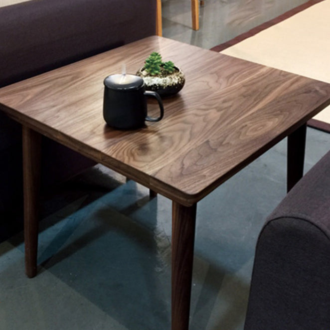 Square 4 Legs Industrial Table Wood Color Fixed Table of Solid Wood Clearhalo ' dining_table' 'Dining Tables & Seating' 'Dining Tables' 'furn' 'furn_dining_table' 'Furniture' 'furniture_dining_table' 'Kitchen & Dining Furniture' 'kitchen&dining_furn' 'kitchen' 'kitchen_dining_table' 4288241
