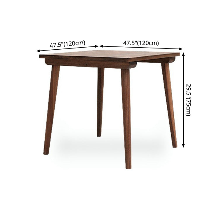 Square 4 Legs Industrial Table Wood Color Fixed Table of Solid Wood Clearhalo ' dining_table' 'Dining Tables & Seating' 'Dining Tables' 'furn' 'furn_dining_table' 'Furniture' 'furniture_dining_table' 'Kitchen & Dining Furniture' 'kitchen&dining_furn' 'kitchen' 'kitchen_dining_table' 4288252