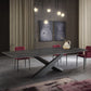 Metal Traditional Luxury Rectangle Table Black Sintered Stone Table with Pedestal Base Clearhalo ' dining_table' 'Dining Tables & Seating' 'Dining Tables' 'furn' 'furn_dining_table' 'Furniture' 'furniture_dining_table' 'Kitchen & Dining Furniture' 'kitchen&dining_furn' 'kitchen' 'kitchen_dining_table' 4288254