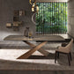 Metal Traditional Luxury Rectangle Table Black Sintered Stone Table with Pedestal Base Clearhalo ' dining_table' 'Dining Tables & Seating' 'Dining Tables' 'furn' 'furn_dining_table' 'Furniture' 'furniture_dining_table' 'Kitchen & Dining Furniture' 'kitchen&dining_furn' 'kitchen' 'kitchen_dining_table' 4288255