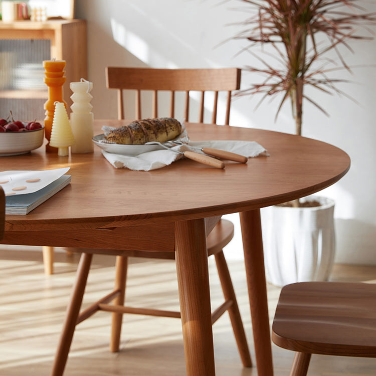 Round 4 Legs Home Furniture Solid Wood Dining Room Collection for Dining Room Clearhalo ' dining_table' 'Dining Tables & Seating' 'Dining Tables' 'furn' 'furn_dining_table' 'Furniture' 'furniture_dining_table' 'Kitchen & Dining Furniture' 'kitchen&dining_furn' 'kitchen' 'kitchen_dining_table' 4288299