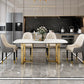 Luxury Sintered Stone Dining Table Rectangle Table with Double Pedestal in Gold Clearhalo ' dining_table' 'Dining Tables & Seating' 'Dining Tables' 'furn' 'furn_dining_table' 'Furniture' 'furniture_dining_table' 'Kitchen & Dining Furniture' 'kitchen&dining_furn' 'kitchen' 'kitchen_dining_table' 4288312