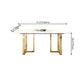 Luxury Sintered Stone Dining Table Rectangle Table with Double Pedestal in Gold Clearhalo ' dining_table' 'Dining Tables & Seating' 'Dining Tables' 'furn' 'furn_dining_table' 'Furniture' 'furniture_dining_table' 'Kitchen & Dining Furniture' 'kitchen&dining_furn' 'kitchen' 'kitchen_dining_table' 4288317