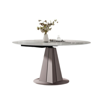 Traditional Luxury Dining Table Round Sintered Stone Pedestal Dining Table for Home Without Chairs Clearhalo ' dining_table' 'Dining Tables & Seating' 'Dining Tables' 'furn' 'furn_dining_table' 'Furniture' 'furniture_dining_table' 'Kitchen & Dining Furniture' 'kitchen&dining_furn' 'kitchen' 'kitchen_dining_table' 4288326