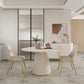 Round Stone Dining Table Luxury Style Pedestal Casual Furniture for Home Clearhalo ' dining_table' 'Dining Tables & Seating' 'Dining Tables' 'furn' 'furn_dining_table' 'Furniture' 'furniture_dining_table' 'Kitchen & Dining Furniture' 'kitchen&dining_furn' 'kitchen' 'kitchen_dining_table' 4288348