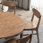 Extendable Ash Wood Dining Table for Restaurant Modern Brown Round Table with 4 Legs Clearhalo ' dining_table' 'Dining Tables & Seating' 'Dining Tables' 'furn' 'furn_dining_table' 'Furniture' 'furniture_dining_table' 'Kitchen & Dining Furniture' 'kitchen&dining_furn' 'kitchen' 'kitchen_dining_table' 4288366