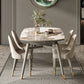 Traditional Luxury Dining Table Round Sintered Stone 4 Legs Dining Table with Wooden Base Clearhalo ' dining_table' 'Dining Tables & Seating' 'Dining Tables' 'furn' 'furn_dining_table' 'Furniture' 'furniture_dining_table' 'Kitchen & Dining Furniture' 'kitchen&dining_furn' 'kitchen' 'kitchen_dining_table' 4288382