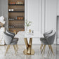 Metal Traditional Luxury Rectangle Table White Sintered Stone Table for Dining Room Clearhalo ' dining_table' 'Dining Tables & Seating' 'Dining Tables' 'furn' 'furn_dining_table' 'Furniture' 'furniture_dining_table' 'Kitchen & Dining Furniture' 'kitchen&dining_furn' 'kitchen' 'kitchen_dining_table' 4288398