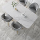 Metal Traditional Luxury Rectangle Table White Sintered Stone Table for Dining Room Clearhalo ' dining_table' 'Dining Tables & Seating' 'Dining Tables' 'furn' 'furn_dining_table' 'Furniture' 'furniture_dining_table' 'Kitchen & Dining Furniture' 'kitchen&dining_furn' 'kitchen' 'kitchen_dining_table' 4288400