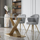 Metal Traditional Luxury Rectangle Table White Sintered Stone Table for Dining Room Clearhalo ' dining_table' 'Dining Tables & Seating' 'Dining Tables' 'furn' 'furn_dining_table' 'Furniture' 'furniture_dining_table' 'Kitchen & Dining Furniture' 'kitchen&dining_furn' 'kitchen' 'kitchen_dining_table' 4288405