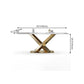 Metal Traditional Luxury Rectangle Table White Sintered Stone Table for Dining Room Clearhalo ' dining_table' 'Dining Tables & Seating' 'Dining Tables' 'furn' 'furn_dining_table' 'Furniture' 'furniture_dining_table' 'Kitchen & Dining Furniture' 'kitchen&dining_furn' 'kitchen' 'kitchen_dining_table' 4288407