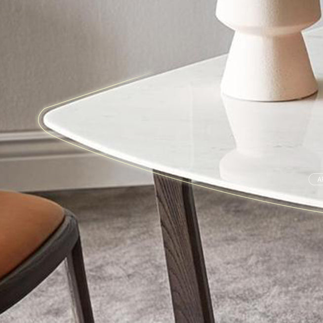 Industrial Sintered Stone Table for Restaurant Rectangle Dining Table with wooden Trestle Base Clearhalo ' dining_table' 'Dining Tables & Seating' 'Dining Tables' 'furn' 'furn_dining_table' 'Furniture' 'furniture_dining_table' 'Kitchen & Dining Furniture' 'kitchen&dining_furn' 'kitchen' 'kitchen_dining_table' 4288415