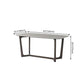 Industrial Sintered Stone Table for Restaurant Rectangle Dining Table with wooden Trestle Base Clearhalo ' dining_table' 'Dining Tables & Seating' 'Dining Tables' 'furn' 'furn_dining_table' 'Furniture' 'furniture_dining_table' 'Kitchen & Dining Furniture' 'kitchen&dining_furn' 'kitchen' 'kitchen_dining_table' 4288421