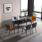Metal Industrial Rectangle Dining Table Sintered Stone Table for Kitchen Clearhalo ' dining_table' 'Dining Tables & Seating' 'Dining Tables' 'furn' 'furn_dining_table' 'Furniture' 'furniture_dining_table' 'Kitchen & Dining Furniture' 'kitchen&dining_furn' 'kitchen' 'kitchen_dining_table' 4288424