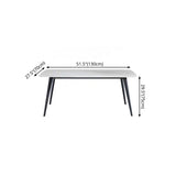 Metal Industrial Rectangle Dining Table Sintered Stone Table for Kitchen Clearhalo ' dining_table' 'Dining Tables & Seating' 'Dining Tables' 'furn' 'furn_dining_table' 'Furniture' 'furniture_dining_table' 'Kitchen & Dining Furniture' 'kitchen&dining_furn' 'kitchen' 'kitchen_dining_table' 4288433