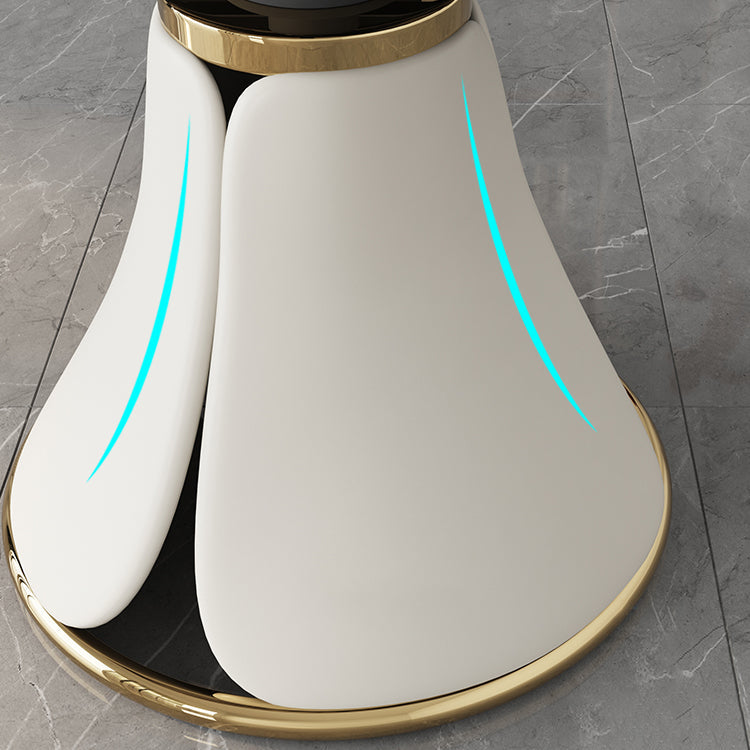 53'' Luxury Sintered Stone Dining Table Extendable Rectangle Table with Metal Pedestal Clearhalo ' dining_table' 'Dining Tables & Seating' 'Dining Tables' 'furn' 'furn_dining_table' 'Furniture' 'furniture_dining_table' 'Kitchen & Dining Furniture' 'kitchen&dining_furn' 'kitchen' 'kitchen_dining_table' 4288455