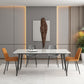 Metal Industrial Rectangle Dining Table White Sintered Stone Table for Kitchen and Dining Room Clearhalo ' dining_table' 'Dining Tables & Seating' 'Dining Tables' 'furn' 'furn_dining_table' 'Furniture' 'furniture_dining_table' 'Kitchen & Dining Furniture' 'kitchen&dining_furn' 'kitchen' 'kitchen_dining_table' 4288462