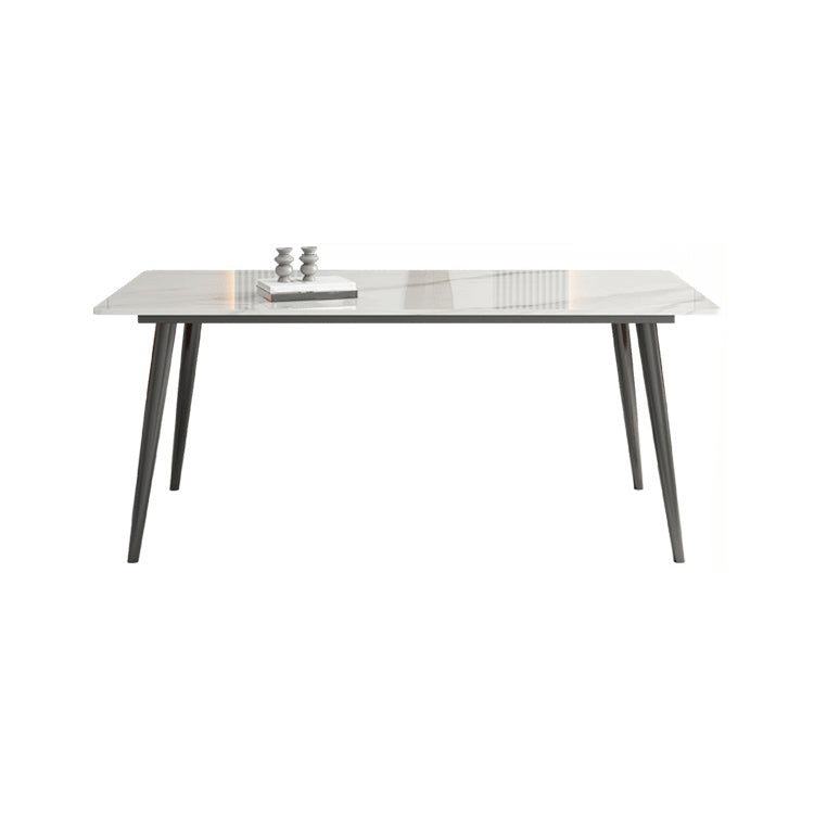Metal Industrial Rectangle Dining Table White Sintered Stone Table for Kitchen and Dining Room Without Chairs Clearhalo ' dining_table' 'Dining Tables & Seating' 'Dining Tables' 'furn' 'furn_dining_table' 'Furniture' 'furniture_dining_table' 'Kitchen & Dining Furniture' 'kitchen&dining_furn' 'kitchen' 'kitchen_dining_table' 4288466