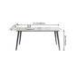 Metal Industrial Rectangle Dining Table White Sintered Stone Table for Kitchen and Dining Room Clearhalo ' dining_table' 'Dining Tables & Seating' 'Dining Tables' 'furn' 'furn_dining_table' 'Furniture' 'furniture_dining_table' 'Kitchen & Dining Furniture' 'kitchen&dining_furn' 'kitchen' 'kitchen_dining_table' 4288471