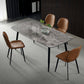 Metal Industrial Rectangle Dining Table Grey Sintered Stone Table with 4 Legs Clearhalo ' dining_table' 'Dining Tables & Seating' 'Dining Tables' 'furn' 'furn_dining_table' 'Furniture' 'furniture_dining_table' 'Kitchen & Dining Furniture' 'kitchen&dining_furn' 'kitchen' 'kitchen_dining_table' 4288478