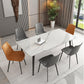 Metal Industrial Rectangle Dining Table Sintered Stone Dining Table with 4 Black Legs Clearhalo ' dining_table' 'Dining Tables & Seating' 'Dining Tables' 'furn' 'furn_dining_table' 'Furniture' 'furniture_dining_table' 'Kitchen & Dining Furniture' 'kitchen&dining_furn' 'kitchen' 'kitchen_dining_table' 4288513