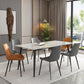 Metal Industrial Rectangle Dining Table Sintered Stone Dining Table with 4 Black Legs Clearhalo ' dining_table' 'Dining Tables & Seating' 'Dining Tables' 'furn' 'furn_dining_table' 'Furniture' 'furniture_dining_table' 'Kitchen & Dining Furniture' 'kitchen&dining_furn' 'kitchen' 'kitchen_dining_table' 4288514