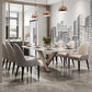 Luxury Sintered Stone Dining Table Rectangle Table with Gold Metal Pedestal Base Clearhalo ' dining_table' 'Dining Tables & Seating' 'Dining Tables' 'furn' 'furn_dining_table' 'Furniture' 'furniture_dining_table' 'Kitchen & Dining Furniture' 'kitchen&dining_furn' 'kitchen' 'kitchen_dining_table' 4288527