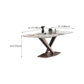 Luxury Sintered Stone Dining Table Rectangle Table with Gold Metal Pedestal Base Clearhalo ' dining_table' 'Dining Tables & Seating' 'Dining Tables' 'furn' 'furn_dining_table' 'Furniture' 'furniture_dining_table' 'Kitchen & Dining Furniture' 'kitchen&dining_furn' 'kitchen' 'kitchen_dining_table' 4288534