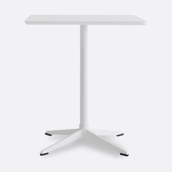 Metal Industrial Square Dining Table Solid Wood Top Table with Pedestal White Without Chairs Clearhalo ' dining_table' 'Dining Tables & Seating' 'Dining Tables' 'furn' 'furn_dining_table' 'Furniture' 'furniture_dining_table' 'Kitchen & Dining Furniture' 'kitchen&dining_furn' 'kitchen' 'kitchen_dining_table' 4288541