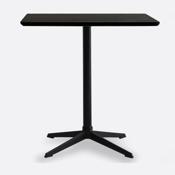 Metal Industrial Square Dining Table Solid Wood Top Table with Pedestal Black Without Chairs Clearhalo ' dining_table' 'Dining Tables & Seating' 'Dining Tables' 'furn' 'furn_dining_table' 'Furniture' 'furniture_dining_table' 'Kitchen & Dining Furniture' 'kitchen&dining_furn' 'kitchen' 'kitchen_dining_table' 4288545