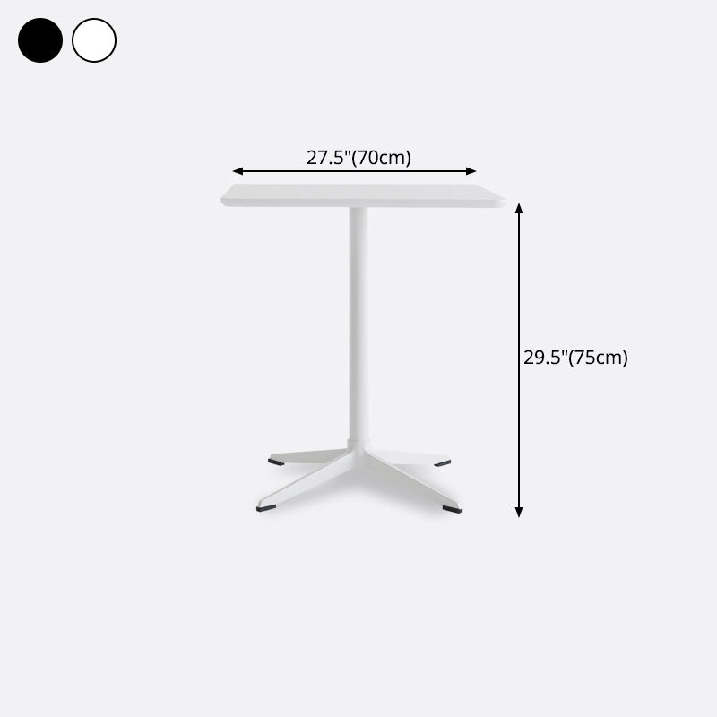 Metal Industrial Square Dining Table Solid Wood Top Table with Pedestal Clearhalo ' dining_table' 'Dining Tables & Seating' 'Dining Tables' 'furn' 'furn_dining_table' 'Furniture' 'furniture_dining_table' 'Kitchen & Dining Furniture' 'kitchen&dining_furn' 'kitchen' 'kitchen_dining_table' 4288547