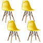 Wood Contemporary Modern Kitchen Dining Side Chair Solid Back Chair Yellow Set of 4 Clearhalo ' kitchen&dining_furn' 'Dining Chairs' 'Dining Tables & Seating' 'dining_chair' 'Furniture' 'furniture_dining_chair' 'Kitchen & Dining Furniture' 'kitchen' 4288554