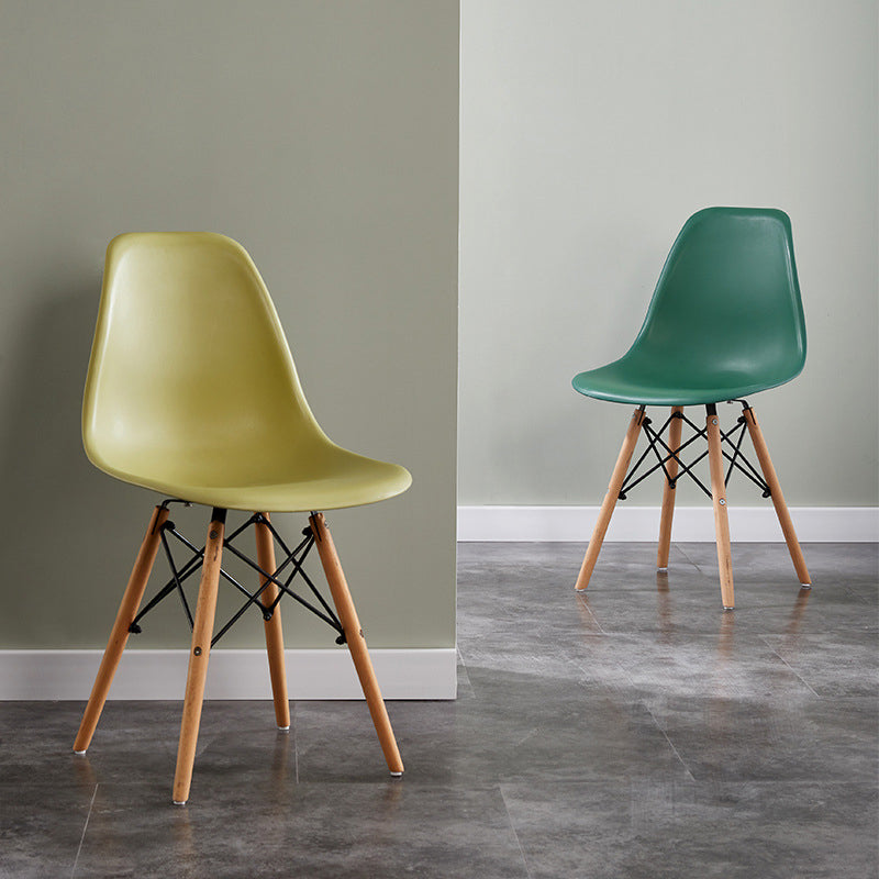 Wood Contemporary Modern Kitchen Dining Side Chair Solid Back Chair Clearhalo ' kitchen&dining_furn' 'Dining Chairs' 'Dining Tables & Seating' 'dining_chair' 'Furniture' 'furniture_dining_chair' 'Kitchen & Dining Furniture' 'kitchen' 4288556