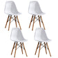 Wood Contemporary Modern Kitchen Dining Side Chair Solid Back Chair White Set of 4 Clearhalo ' kitchen&dining_furn' 'Dining Chairs' 'Dining Tables & Seating' 'dining_chair' 'Furniture' 'furniture_dining_chair' 'Kitchen & Dining Furniture' 'kitchen' 4288563