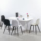 Contemporary Home Side Chair Solid Back Metal Legs Plastic Dining Room Chair (Set of 4) Clearhalo ' kitchen&dining_furn' 'Dining Chairs' 'Dining Tables & Seating' 'dining_chair' 'Furniture' 'furniture_dining_chair' 'Kitchen & Dining Furniture' 'kitchen' 4288586