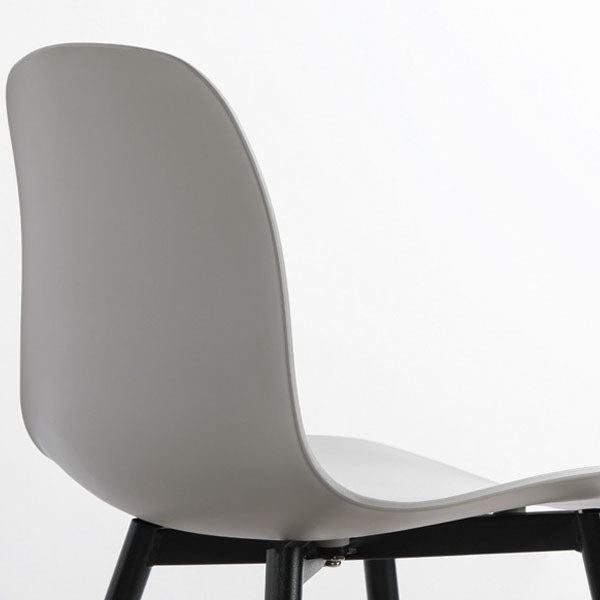 Contemporary Home Side Chair Solid Back Metal Legs Plastic Dining Room Chair (Set of 4) Clearhalo ' kitchen&dining_furn' 'Dining Chairs' 'Dining Tables & Seating' 'dining_chair' 'Furniture' 'furniture_dining_chair' 'Kitchen & Dining Furniture' 'kitchen' 4288591