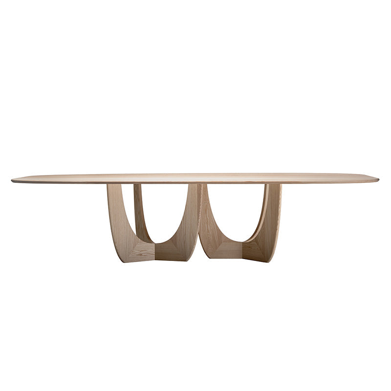 Modern Pine Wood Table for Restaurant Rectangle Kitchen Table with Double Pedestal Natural Without Chairs Clearhalo ' dining_table' 'Dining Tables & Seating' 'Dining Tables' 'furn' 'furn_dining_table' 'Furniture' 'furniture_dining_table' 'Kitchen & Dining Furniture' 'kitchen&dining_furn' 'kitchen' 'kitchen_dining_table' 4289254
