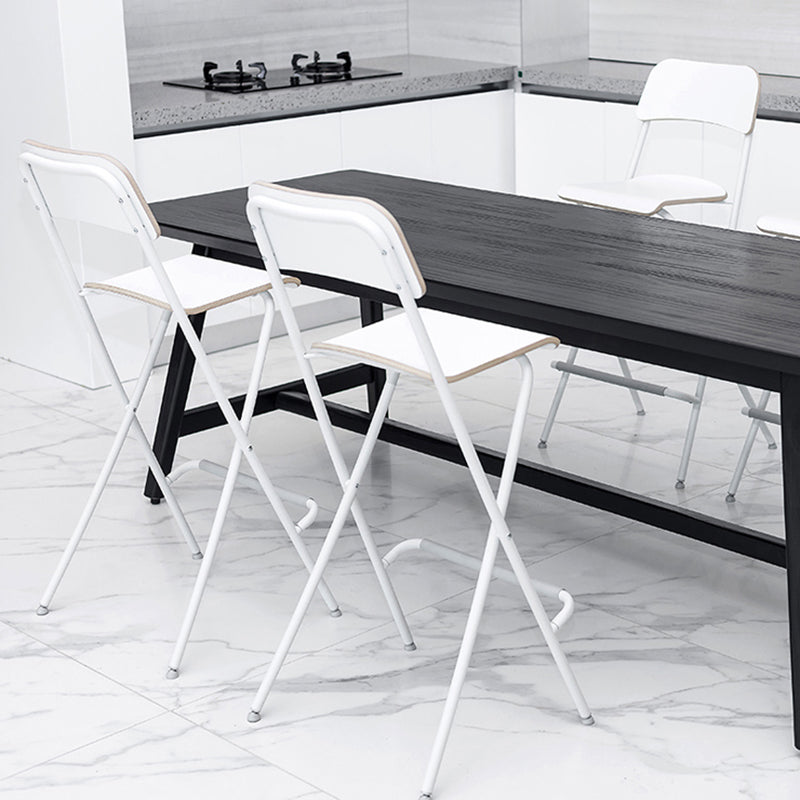 Nordic Wood Folding Barstool Simple Indoor Tall Stool with Square Seat, 1 Piece Clearhalo 'Bar Furniture' 'Bar Stools' 'bar_stools' 'furn' 'furn_bar_stools' 'furniture_bar_stools' 'Kitchen & Dining Furniture' 'kitchen&dining_furn' 'kitchen' 'kitchen_furn' Furniture' 4289836