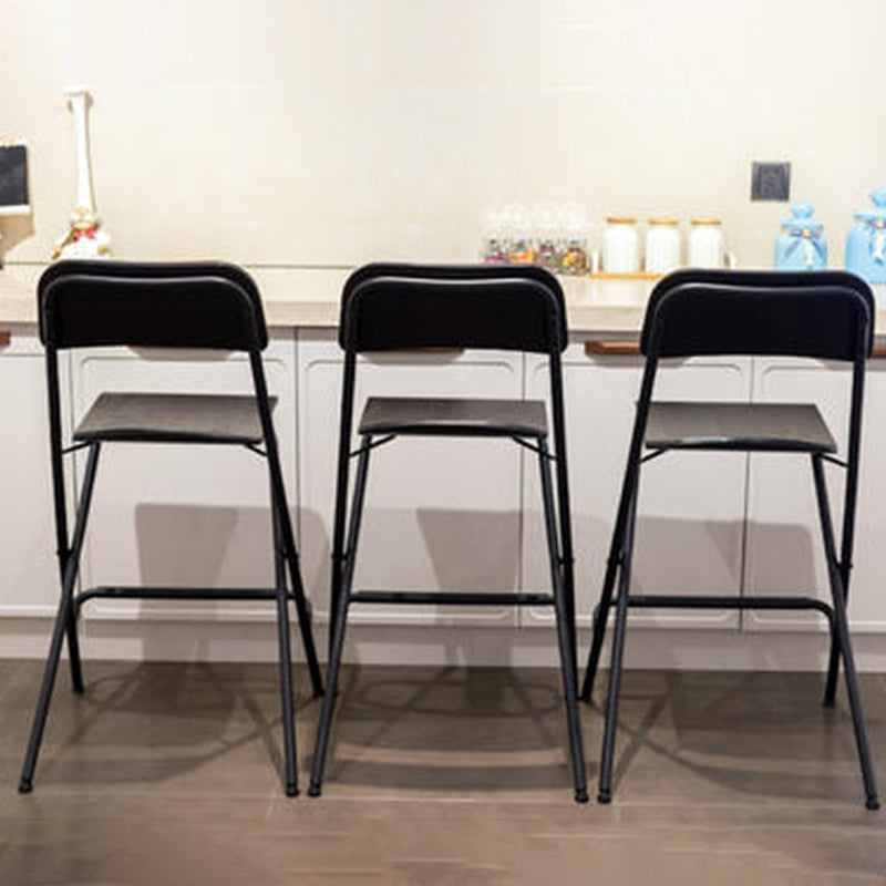 Nordic Wood Folding Barstool Simple Indoor Tall Stool with Square Seat, 1 Piece Clearhalo 'Bar Furniture' 'Bar Stools' 'bar_stools' 'furn' 'furn_bar_stools' 'furniture_bar_stools' 'Kitchen & Dining Furniture' 'kitchen&dining_furn' 'kitchen' 'kitchen_furn' Furniture' 4289838