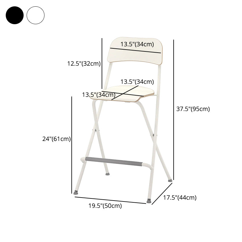 Nordic Wood Folding Barstool Simple Indoor Tall Stool with Square Seat, 1 Piece Clearhalo 'Bar Furniture' 'Bar Stools' 'bar_stools' 'furn' 'furn_bar_stools' 'furniture_bar_stools' 'Kitchen & Dining Furniture' 'kitchen&dining_furn' 'kitchen' 'kitchen_furn' Furniture' 4289841