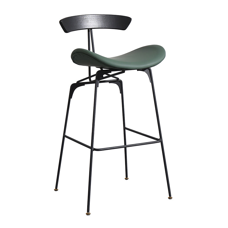 Nordic Iron Simple Barstool Indoor Tall Stool with Imitation Leather Seat(set of 2) Clearhalo 'Bar Furniture' 'Bar Stools' 'bar_stools' 'furn' 'furn_bar_stools' 'furniture_bar_stools' 'Kitchen & Dining Furniture' 'kitchen&dining_furn' 'kitchen' 'kitchen_furn' Furniture' 4289851
