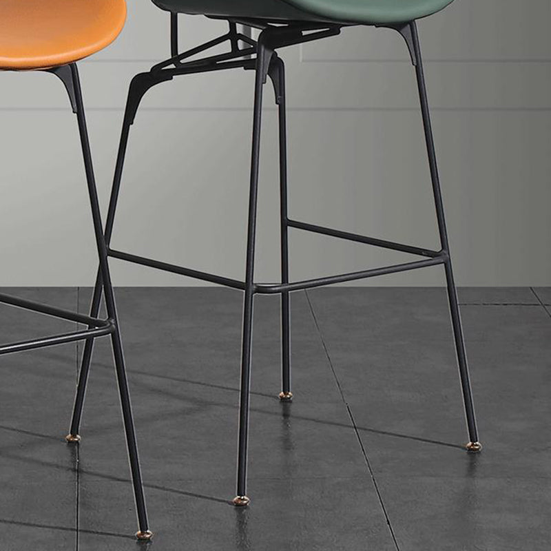 Nordic Iron Simple Barstool Indoor Tall Stool with Imitation Leather Seat(set of 2) Clearhalo 'Bar Furniture' 'Bar Stools' 'bar_stools' 'furn' 'furn_bar_stools' 'furniture_bar_stools' 'Kitchen & Dining Furniture' 'kitchen&dining_furn' 'kitchen' 'kitchen_furn' Furniture' 4289852