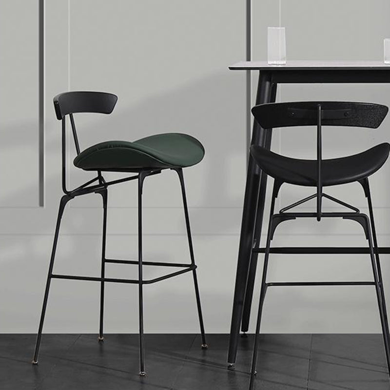 Nordic Iron Simple Barstool Indoor Tall Stool with Imitation Leather Seat(set of 2) Clearhalo 'Bar Furniture' 'Bar Stools' 'bar_stools' 'furn' 'furn_bar_stools' 'furniture_bar_stools' 'Kitchen & Dining Furniture' 'kitchen&dining_furn' 'kitchen' 'kitchen_furn' Furniture' 4289853