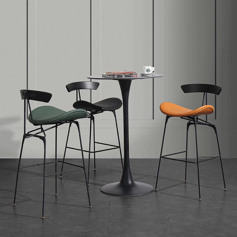 Nordic Iron Simple Barstool Indoor Tall Stool with Imitation Leather Seat(set of 2) Clearhalo 'Bar Furniture' 'Bar Stools' 'bar_stools' 'furn' 'furn_bar_stools' 'furniture_bar_stools' 'Kitchen & Dining Furniture' 'kitchen&dining_furn' 'kitchen' 'kitchen_furn' Furniture' 4289854