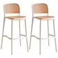 Nordic Plastic Simple Barstool Indoor Tall Stool with Imitation Rattan Seat White 2 Piece Set Counter Stool(26"H) Clearhalo 'Bar Furniture' 'Bar Stools' 'bar_stools' 'furn' 'furn_bar_stools' 'furniture_bar_stools' 'Kitchen & Dining Furniture' 'kitchen&dining_furn' 'kitchen' 'kitchen_furn' Furniture' 4289862