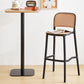 Nordic Plastic Simple Barstool Indoor Tall Stool with Imitation Rattan Seat Clearhalo 'Bar Furniture' 'Bar Stools' 'bar_stools' 'furn' 'furn_bar_stools' 'furniture_bar_stools' 'Kitchen & Dining Furniture' 'kitchen&dining_furn' 'kitchen' 'kitchen_furn' Furniture' 4289863