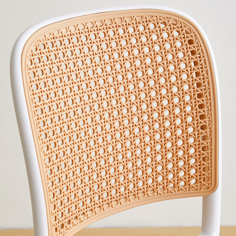 Nordic Plastic Simple Barstool Indoor Tall Stool with Imitation Rattan Seat Clearhalo 'Bar Furniture' 'Bar Stools' 'bar_stools' 'furn' 'furn_bar_stools' 'furniture_bar_stools' 'Kitchen & Dining Furniture' 'kitchen&dining_furn' 'kitchen' 'kitchen_furn' Furniture' 4289865