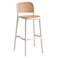 Nordic Plastic Simple Barstool Indoor Tall Stool with Imitation Rattan Seat Clearhalo 'Bar Furniture' 'Bar Stools' 'bar_stools' 'furn' 'furn_bar_stools' 'furniture_bar_stools' 'Kitchen & Dining Furniture' 'kitchen&dining_furn' 'kitchen' 'kitchen_furn' Furniture' 4289867