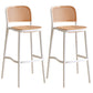 Nordic Plastic Simple Barstool Indoor Tall Stool with Imitation Rattan Seat White 2 Piece Set Bar Stool(30"H) Clearhalo 'Bar Furniture' 'Bar Stools' 'bar_stools' 'furn' 'furn_bar_stools' 'furniture_bar_stools' 'Kitchen & Dining Furniture' 'kitchen&dining_furn' 'kitchen' 'kitchen_furn' Furniture' 4289886